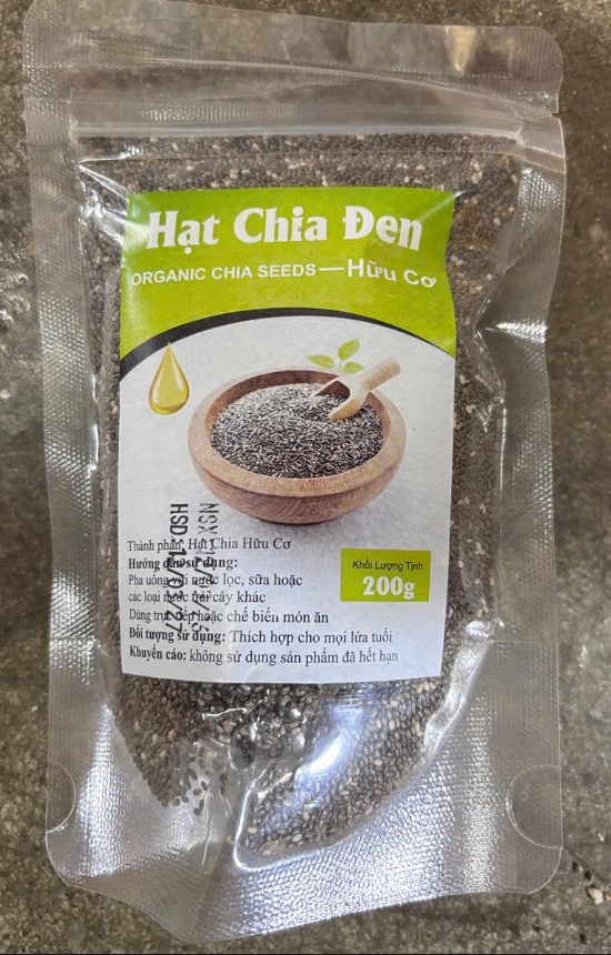 Set hạt chia đen Organic 10 gói ( 200g)